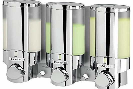 Aviva Triple Bathroom & Shower Dispenser Chrome