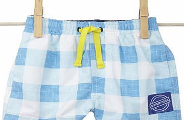 Bhs Baby Boys Woven Check Blue Swim Shorts, multi