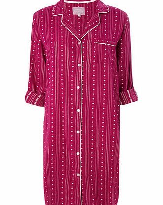 Berry Heart Stripe Nightshirt, berry 730390961