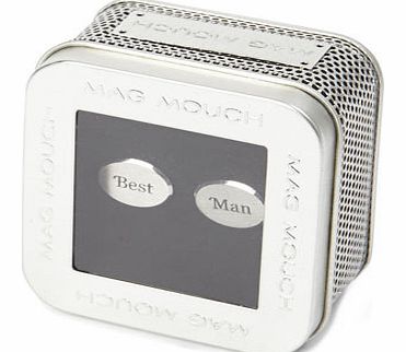 Best Man Cufflinks, Silver BR63C25DSLV