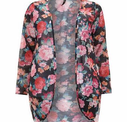 Bhs Black Floral Printed Cover Up, black 12611818513