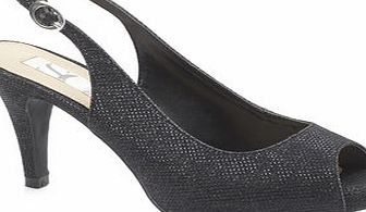 Black Wide Fit Shimmer Platform Shoes, black