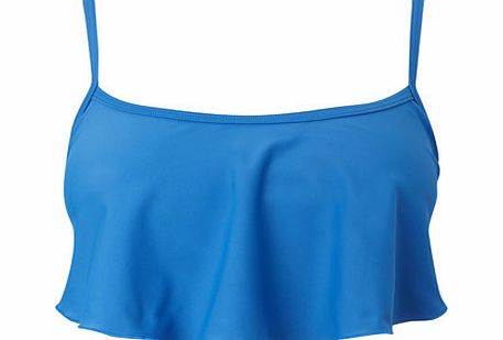 Bhs Blue Plain Crop Bikini Top, blue 209391483