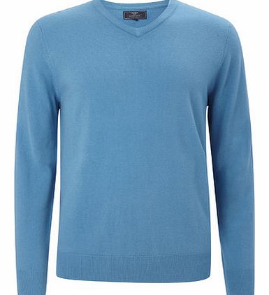 Bhs Blue Supersoft V Neck Jumper, Blue BR53A08FBLU