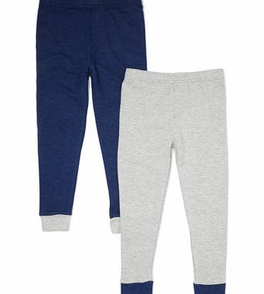 Boys 2 Pack Boys Thermal Long Johns, grey marl