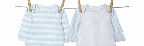 Boys Baby Boys 2 Pack Long Sleeved Top Set, pale