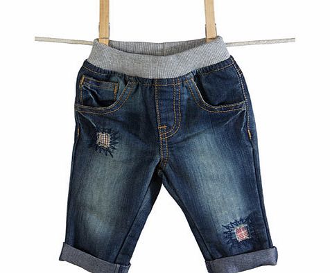 Boys Baby Boys Indigo Rip and Repair Denim