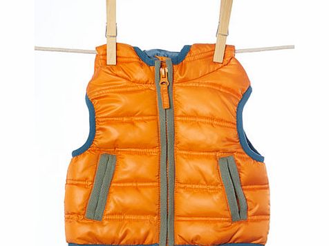 Boys Baby Boys Lightweight Padded Gilet, orange