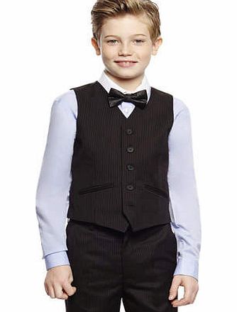 Boys Black New Orleans Pin Stripe Suit