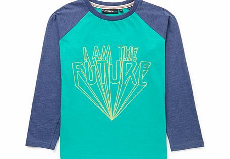 Boys Boys Green Glow in the Dark Print Top,