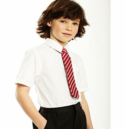 Boys Junior Boys 2 Pack Non-Iron Short Sleeve