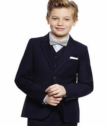 Boys Marseille Navy Suit Jacket, navy 2057150249