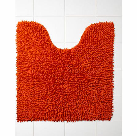 Bright Orange Cotton Loop Pedestal Mat, bright