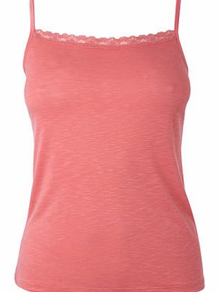 Bhs Bright Pink Slub Jersey Vest, bright pink