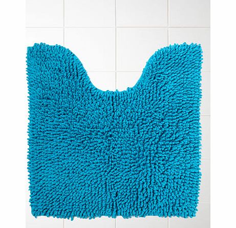 Bright Turquoise Cotton Loop Pedestal Mat,