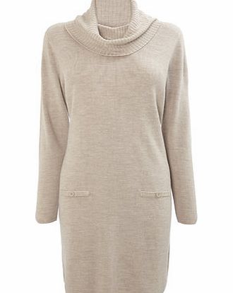 Bhs Camel Supersoft Cowl Neck Dress, camel 587290114