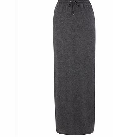 Bhs Charcoal Drawstring Maxi Skirt, charcoal