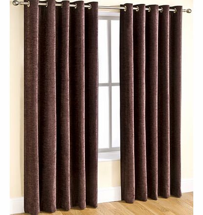 Chocolate Essentials chenille curtain range,