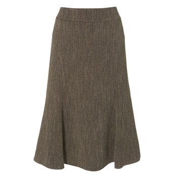 Chocolate textured suit skirt