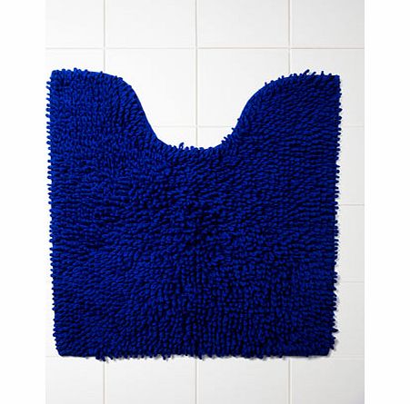 Electric Blue Cotton Loop Pedestal Mat, electric