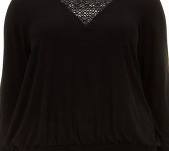 Bhs Evans Black Lace Insert Top, black 12610718513