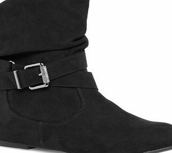 Bhs Evans Black Suedette Shower Resistant Ankle