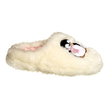 Fluffy penguin slipper