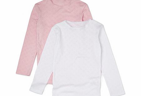 Bhs Girls 2 Pack Girls Pointelle Thermal Tops,