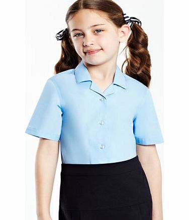 Girls Blue Junior Girls 2 Pack Non Iron Revere