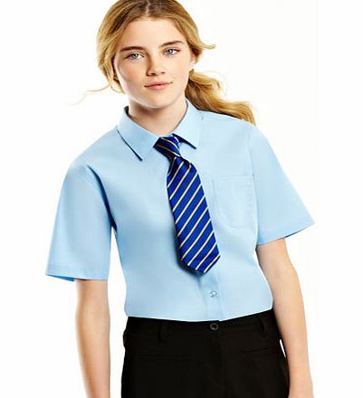 Girls Blue Senior Girls 2 Pack Short Sleeved Non