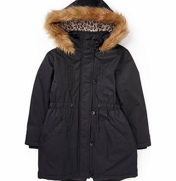 Girls Girls Black Parka Coat, black 1099178513