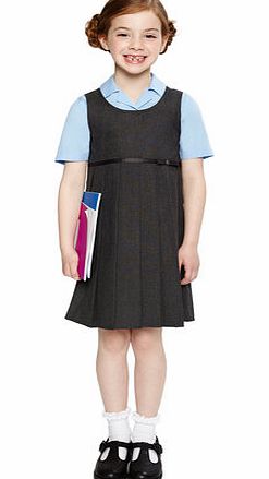 Girls Girls Charcoal All Round Pleat School