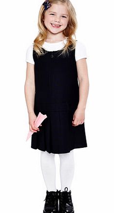 Girls Girls Navy Pleat Skirt School Pinafore