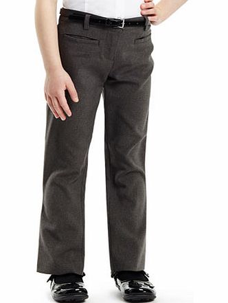 Girls Junior Girls Grey Slim Belted Trouser,