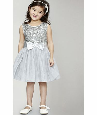 Bhs Girls Younger Girls Silver Sequin Tutu Dress,