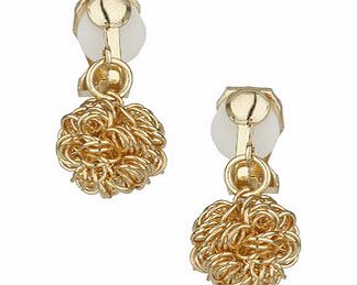 Bhs Gold Textured Clip On Earring, gold 12177986982