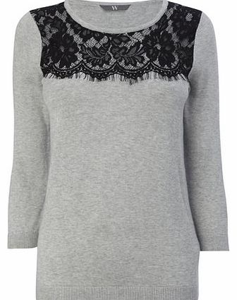 Grey/Black Lace Jumper, grey/black 586812617