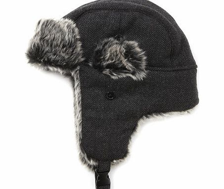 Bhs Herringbone Trapper Hat, Grey BR63H29FGRY