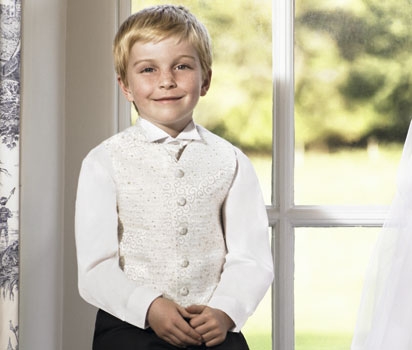 Ivory waistcoat and cravat