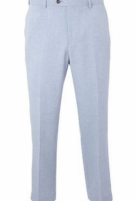 Bhs Light Blue Linen Look Trousers, Blue BR65L01GBLU