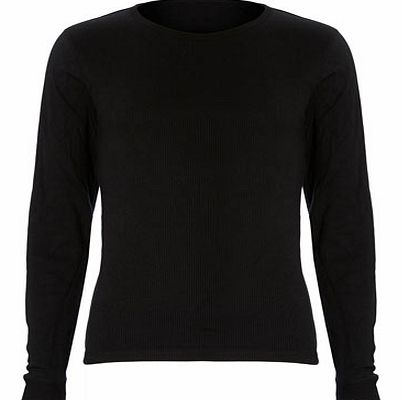 Bhs Long Sleeve Black Thermal Top, Black BR60M05DBLK