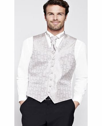 Mink Baroque Wedding Waistcoat, Cream BR66W08GNAT