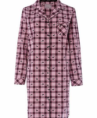 Multi Pink Scottie Check Nightshirt, multi pink