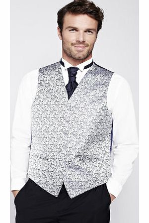 Navy Paisley Wedding Waistcoat, Blue BR66W10ENVY