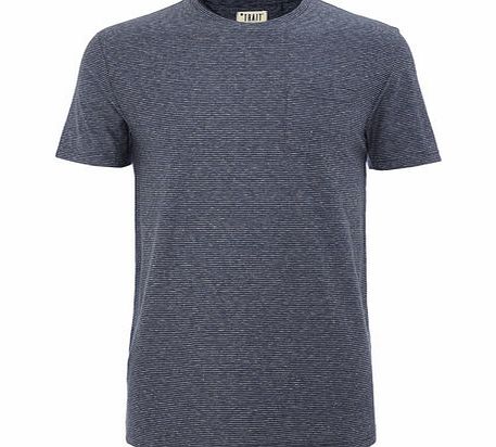 Bhs Navy Slub Stripe Jersey Tee, Blue BR52T03FNVY