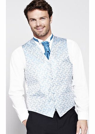 Ocean Paisley Wedding Waistcoat, Green BR66W10EGRN