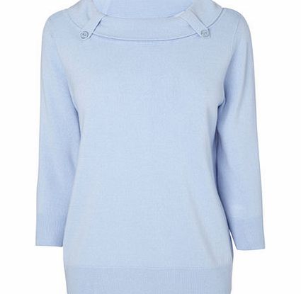 Pastel blue Supersoft Bardot Jumper, pastel blue