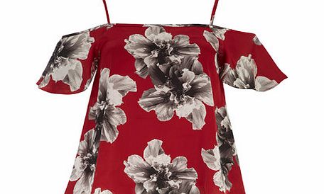 Bhs Petite Floral Top, red 19129093874