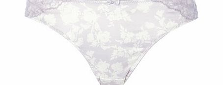 Bhs Secrets Lilac Shadow Print Brazilian Knicker,