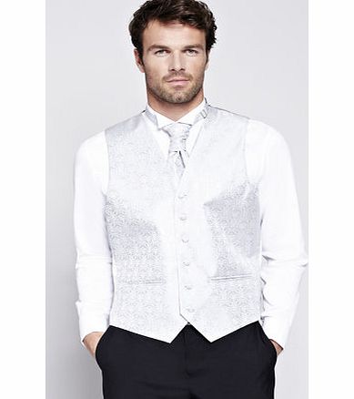 Silver Baroque Wedding Waistcoat, Grey BR66W08GGRY